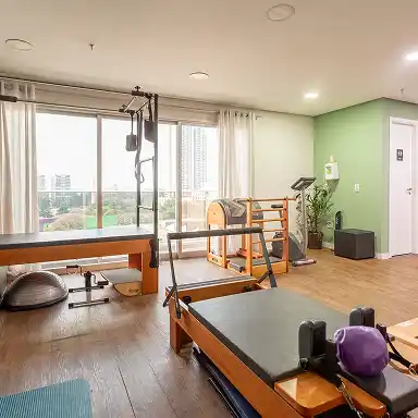 Equipamentos da sala de Pilates